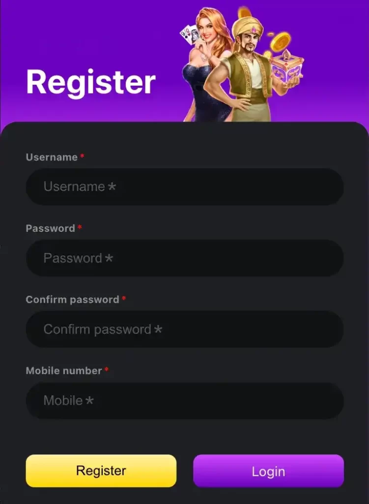 8jili registration interface with secure signup system, login option, and access to casino games
